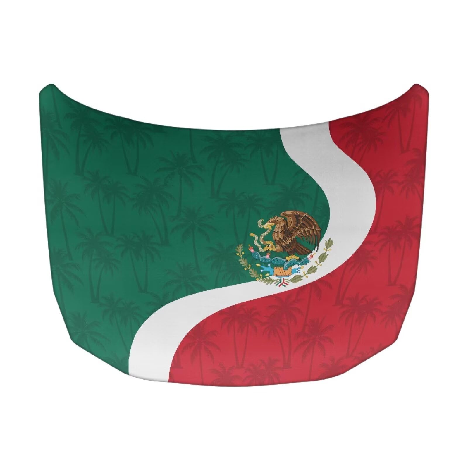 Car Hood Cover Stretchable Car Hood Wrap Blanket Mexican Flag Waterproof Auto Decorative Accessories for Compact Sedan SUV Truck Minivan (59×39 Inch)