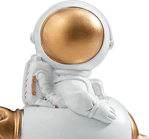Miniatura 4 de Estatua de astronauta de resina, escultura de astronauta, adorno decorativo para decoración de escritorio y mesa, decoración de sala de