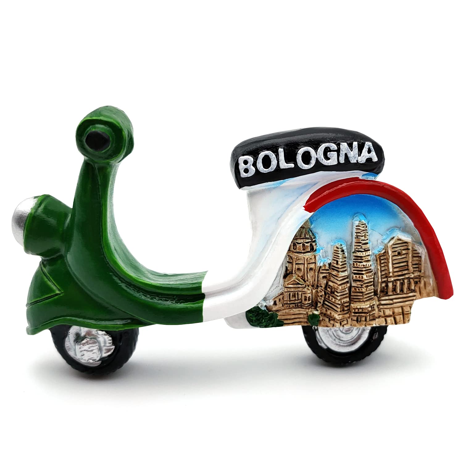 Aimant 3D Vintage Bologne - Drapeau Italie - Déco Frigo Et Tableau Magnétique