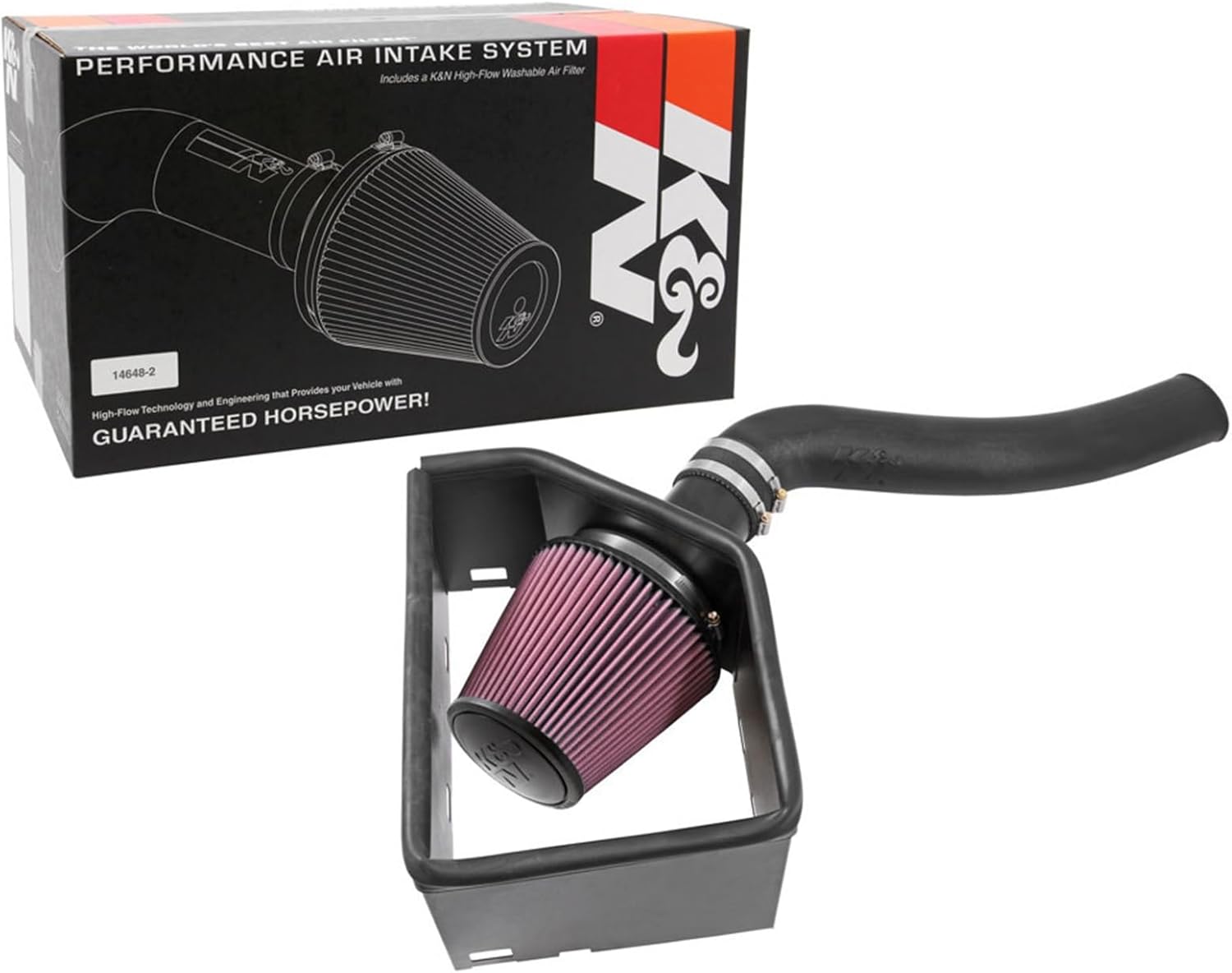K&N Cold Air Intake System: High-Flow Air-Filter, Increase Performance & Horsepower: Compatible with 2019 RAM 1500 Classic; 2014-2018 DODGE 1500; 2014-2018 RAM 1500, 57-1571