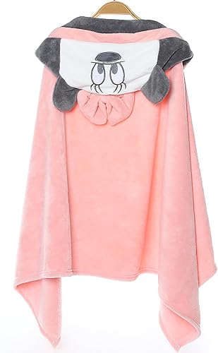 ROMASA Toalla de baño con capucha para bebé, ultra suave y absorbente, bata de baño para recién nacidos, regalos de ducha (ratón rosa)
