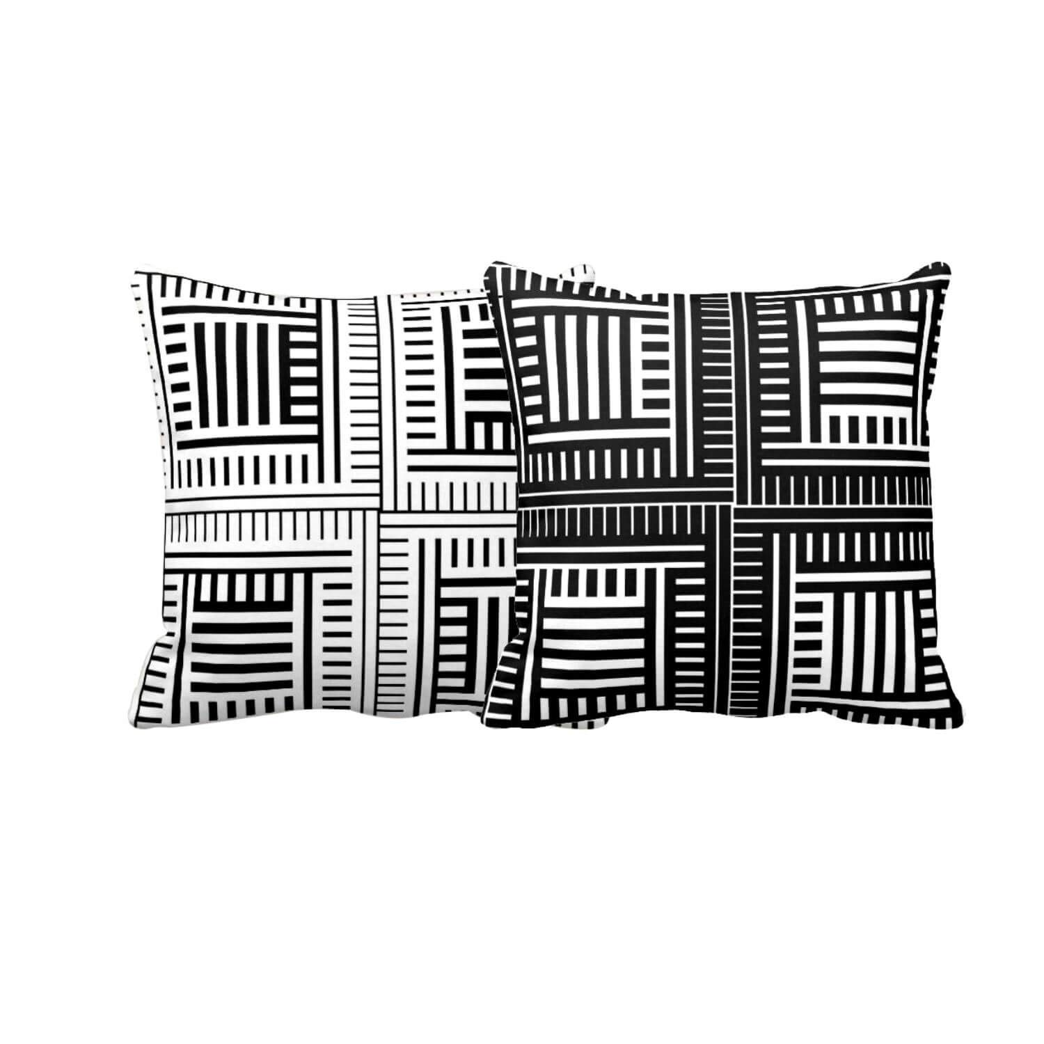 TheYaYaCafe® 12X12 inches Set of 2 Cushion Covers Magnificently Handsomely 3D Printed Sofa Throw Pillows Multicolor