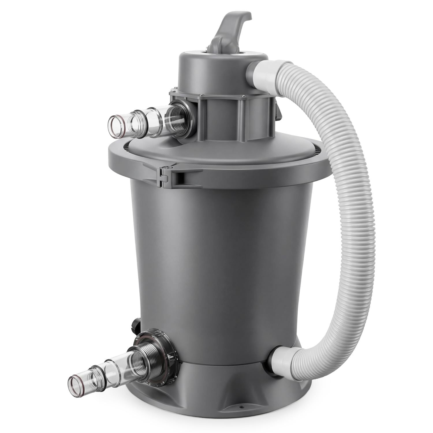 VirtuFit Filtro de arena 800 GPH (3028 L/h) – Bomba de filtro para piscina de 32 mm de diámetro, conexión para piscina elevada, con válvula multidireccional y función de lavado posterior, purificación