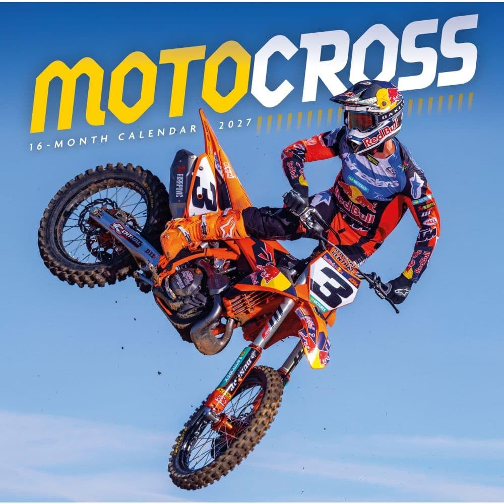 Carousel Worldwide Motocross 2027 Square Wall Calendar, 12-Month Calendar, High-Action Motorsport Photography