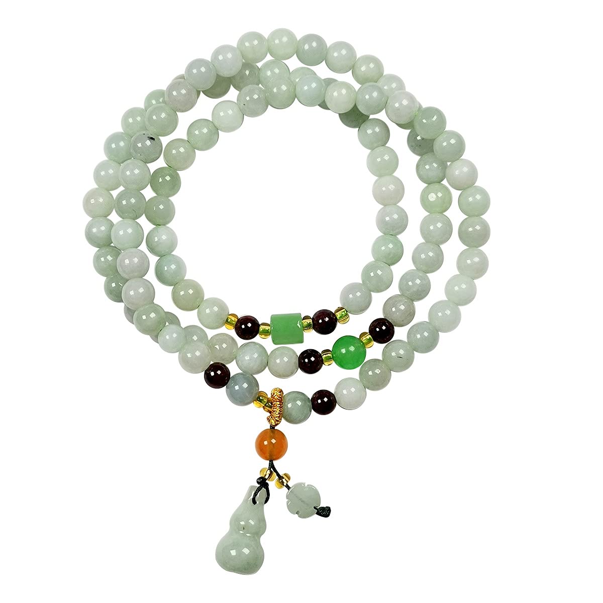 Armband Natürliches hellgrünes Jade-Armband für Frauen, Glücksbringer-Jade-Perlen, elastisches Armband für Weihnachten, Thanksgiving, Geschenke, Damenschmuck