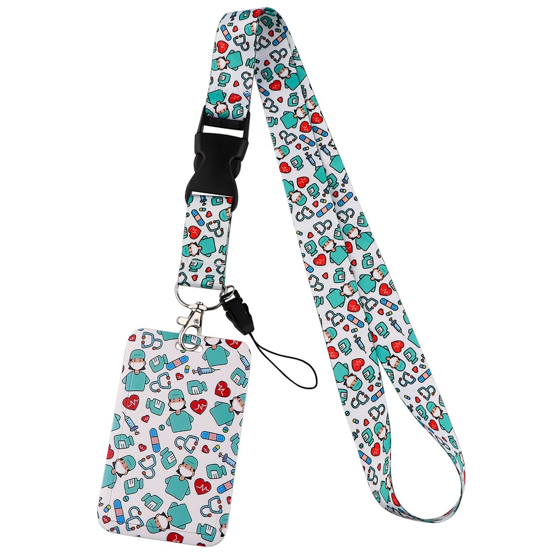 Porta Badge Con Cordino - Per Carte ID E Cellulare Per Medici E Ufficio - Foto 8