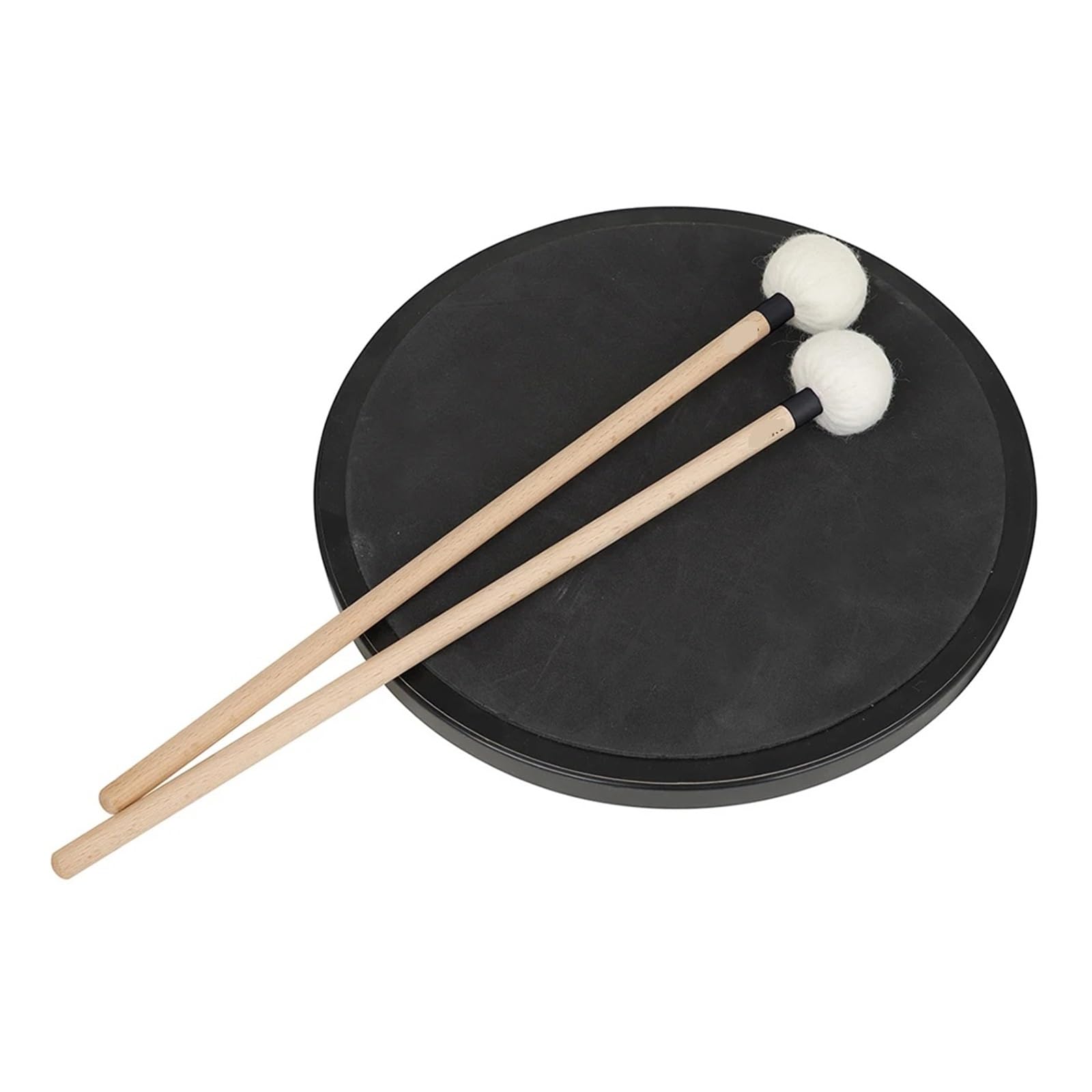 Mailloche Grosse Caisse 1 paire de baguettes timbales en feutre, manche bois, antidérapantes, accessoires for instruments percussion(BLack)