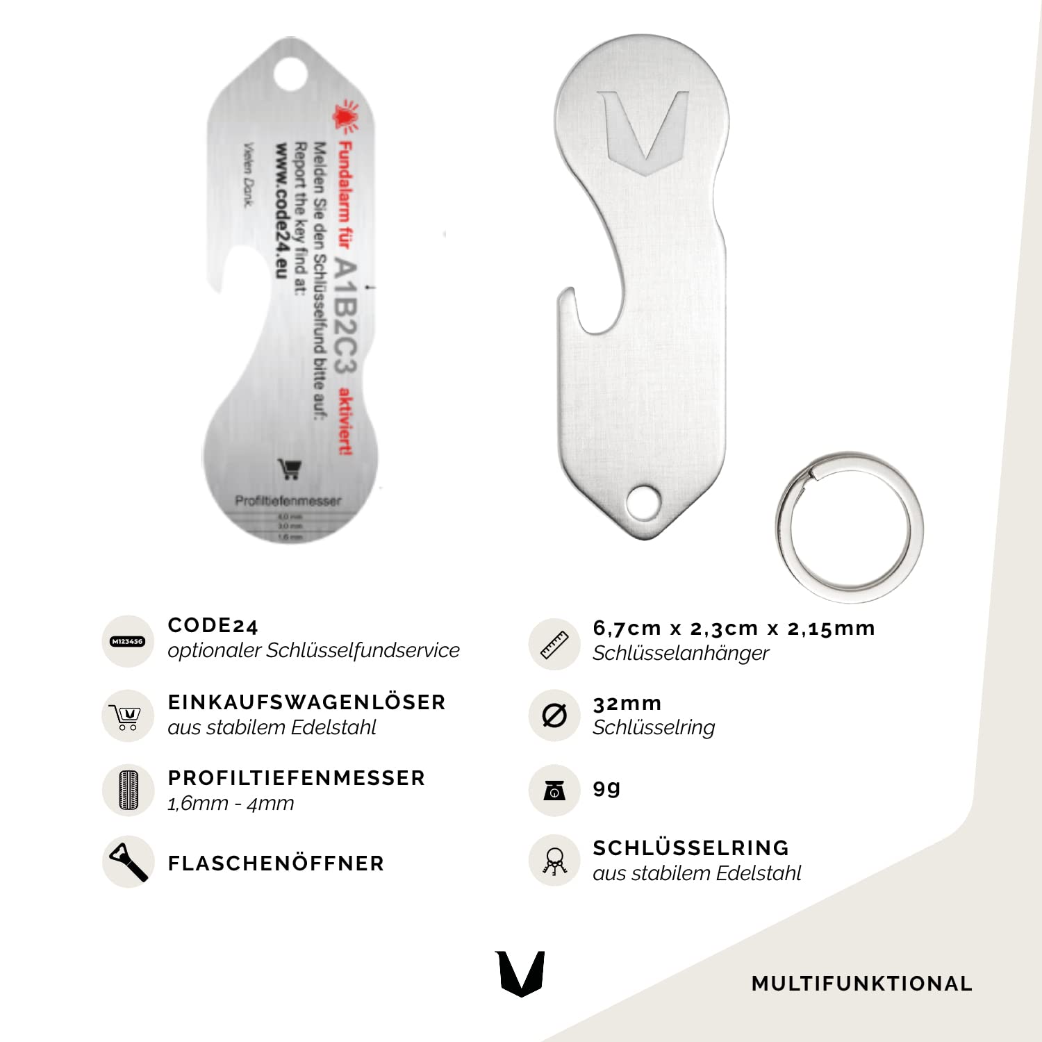 Etui porte-clés compatible avec AirTag homme & femme en cuir véritable: Organiseur compact jusqu'à 7 clef + Jeton chariot et Service de restitution des clefs