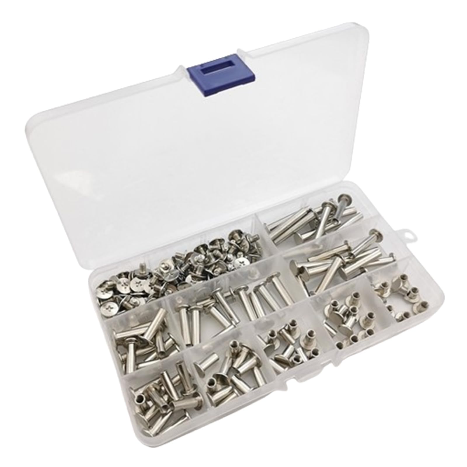 QERPON 90Sets Scrapbooks Extension Posts & Screws Stainless Steels Post Binding Screw Round Flat Head Studs Screw