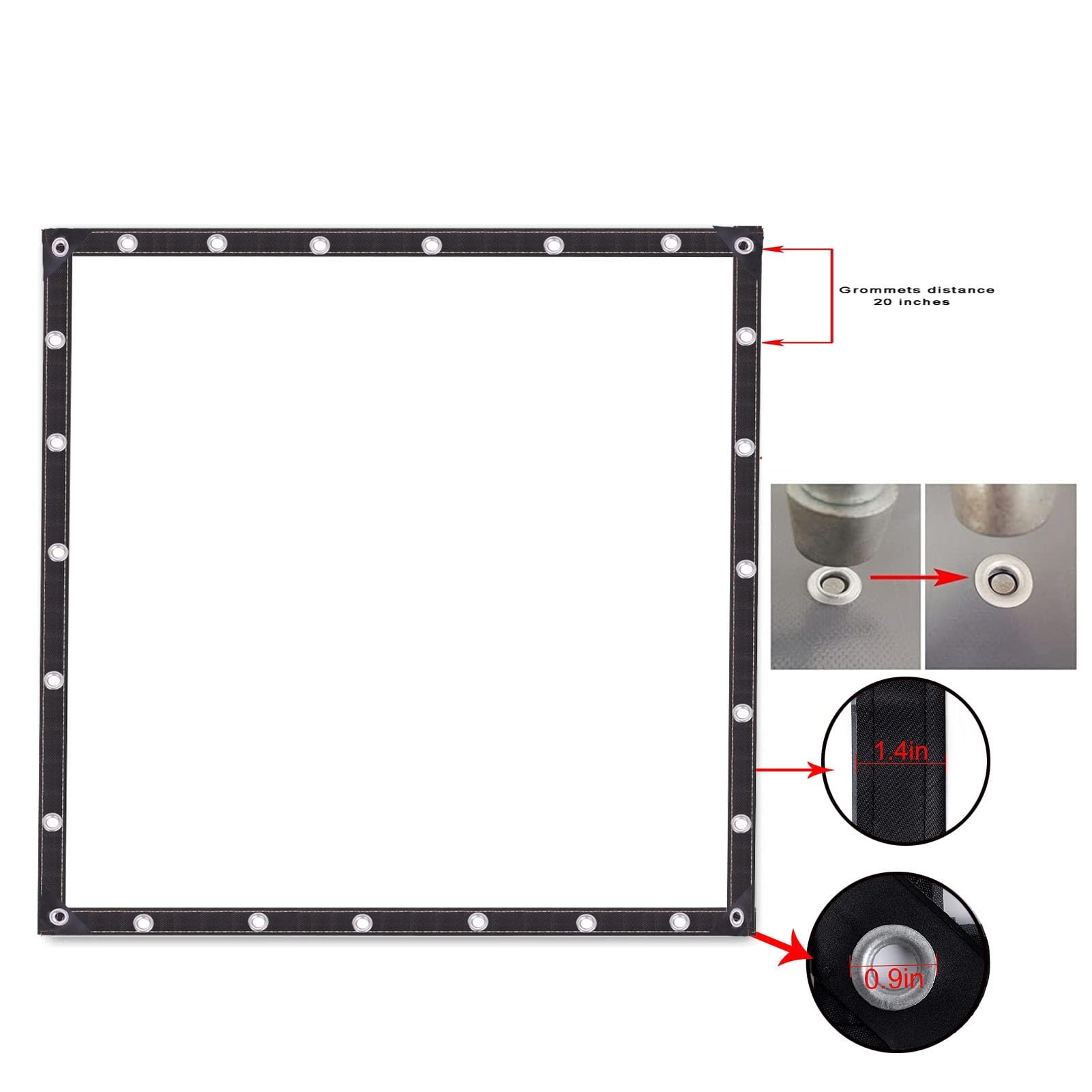 Pergola Panneaux Latéraux Imperméables Transparents Extérieurs Imperméables Rideaux Bâche en Plastique avec Œillets, pour Gazebo, Jardin, Porche(2.5x5m)
