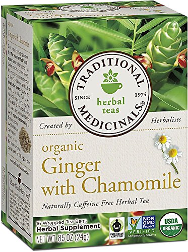 Traditional Medicinals Organic Ginger & Chamomile Herbal Tea, Rel...