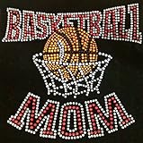 Basketball Mom Red Rhinestone Transfer Iron On