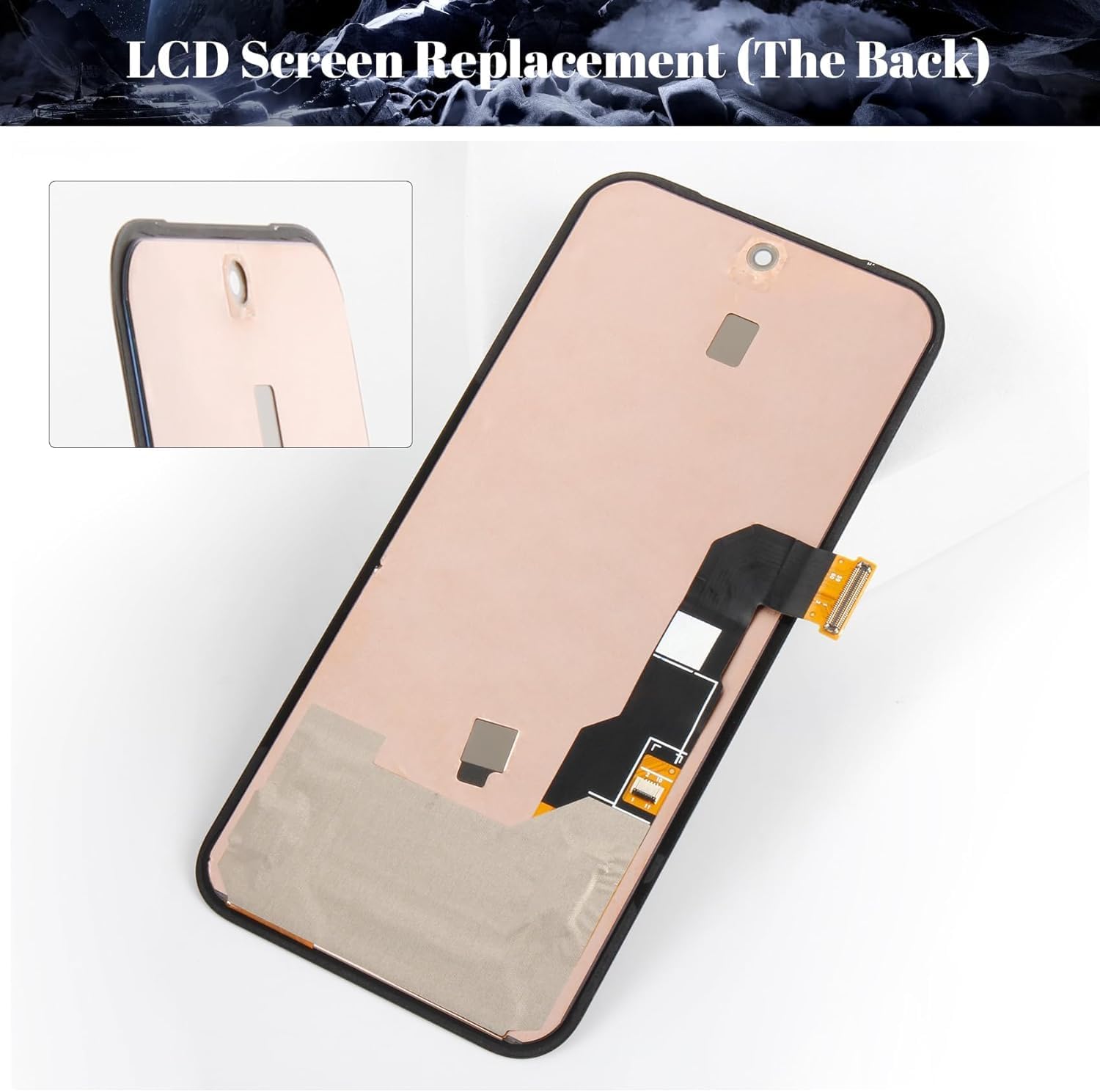 SRJTEK Original for Google Pixel 8A Screen Replacement for Google Pixel 8A GKV4X G6GPR LCD Display for Google Pixel 8A G8HHN G576D Digitizer Touch Screen Assembly Repair Kits (Black,Without Frame