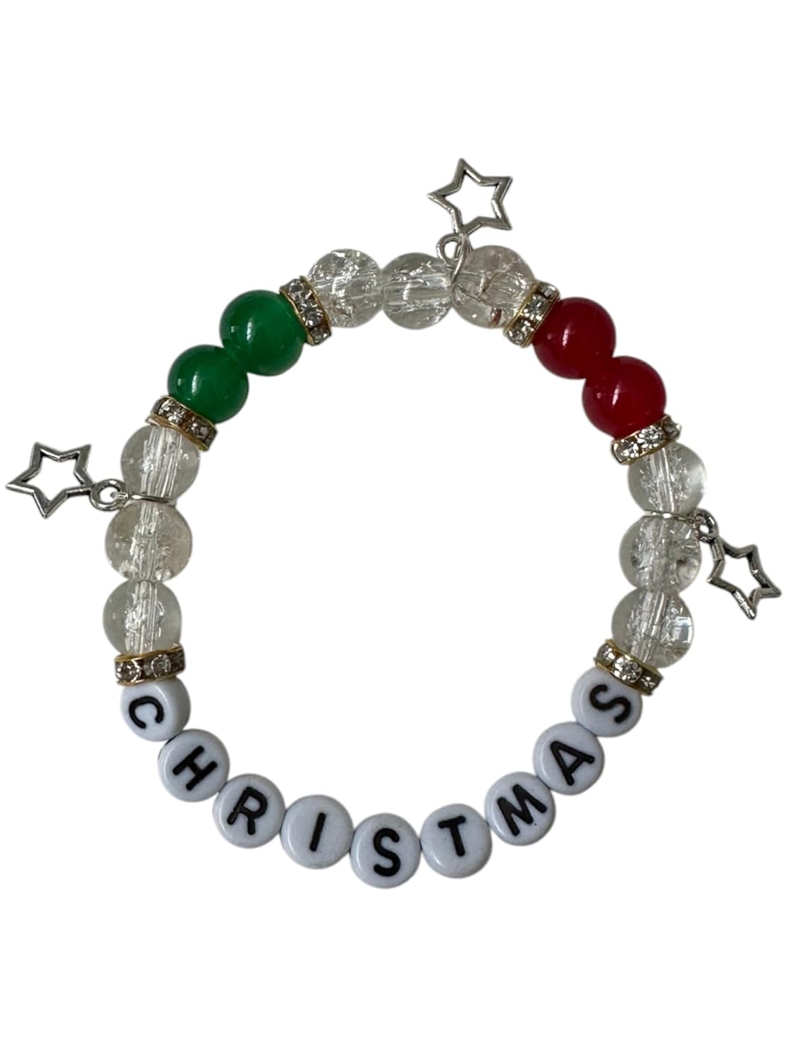 Festive Holiday Bead Bracelets | Christmas-Themed Stretch Bracelets – Unique Beaded Jewelry for Holiday Gifting | Christmas Jewelry with Charms for Women & Kids