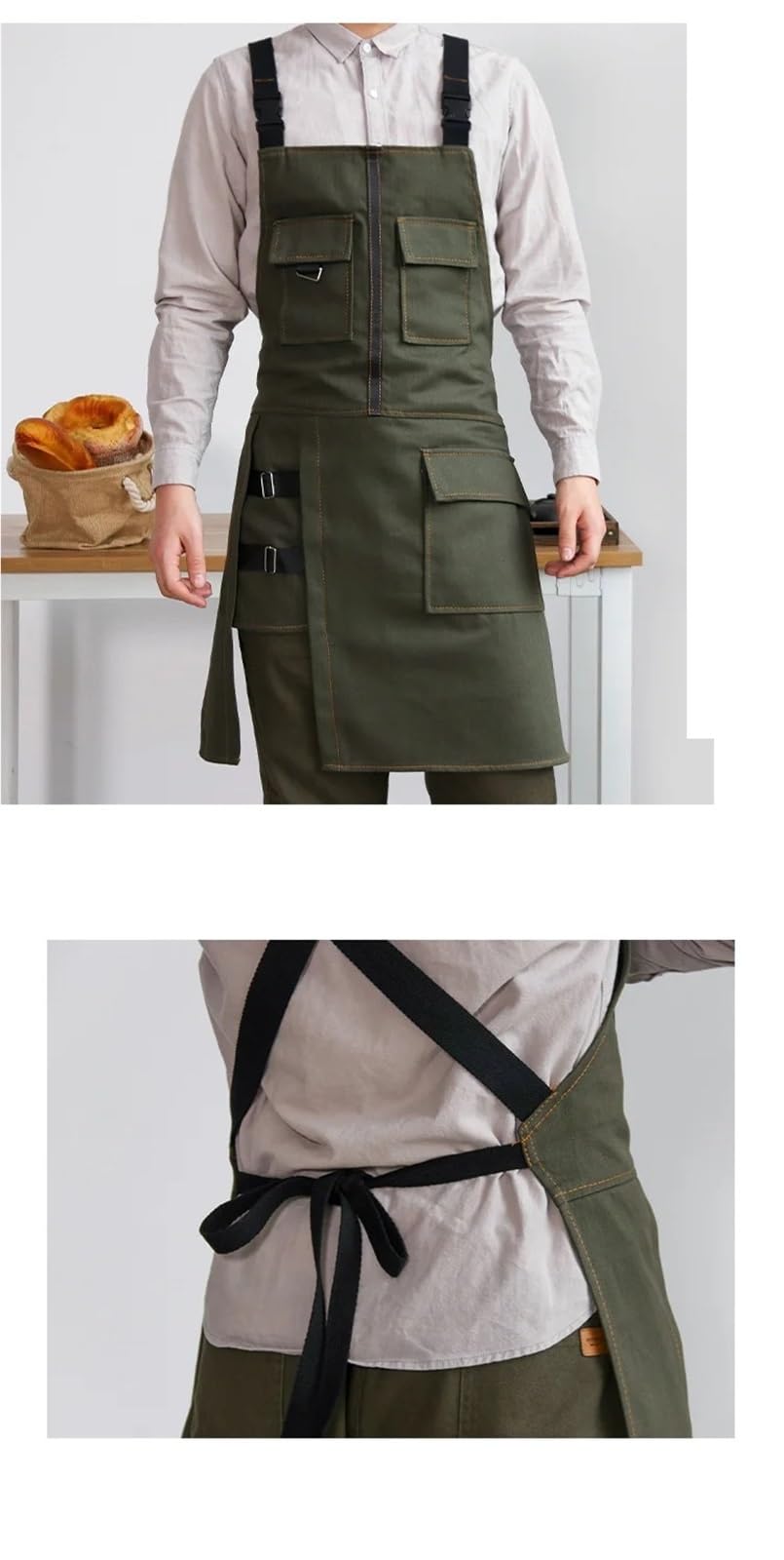 2 uds delantal cocina restaurante barbería panadería pastel Para Hogar | Tienda Peto Lona Floristería Hombre Mujer Delantal Multifunción