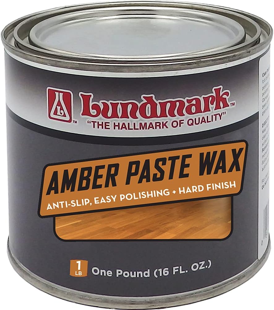 Lundmark Carnauba Paste Wax, Amber, 1-Pound, 3353P001-6