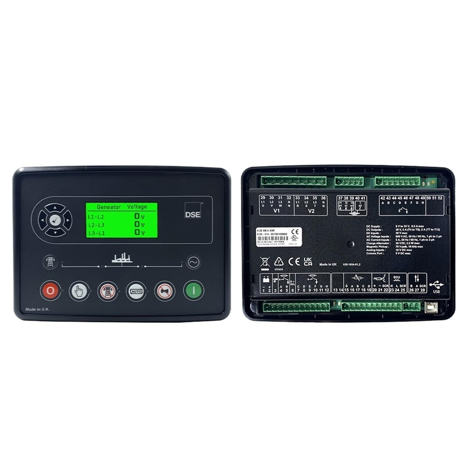 0P7BR328B DSE6120 MKIII AMF Auto Stop Generator Controller Panel Control Module Diesel Genset Spare Parts
