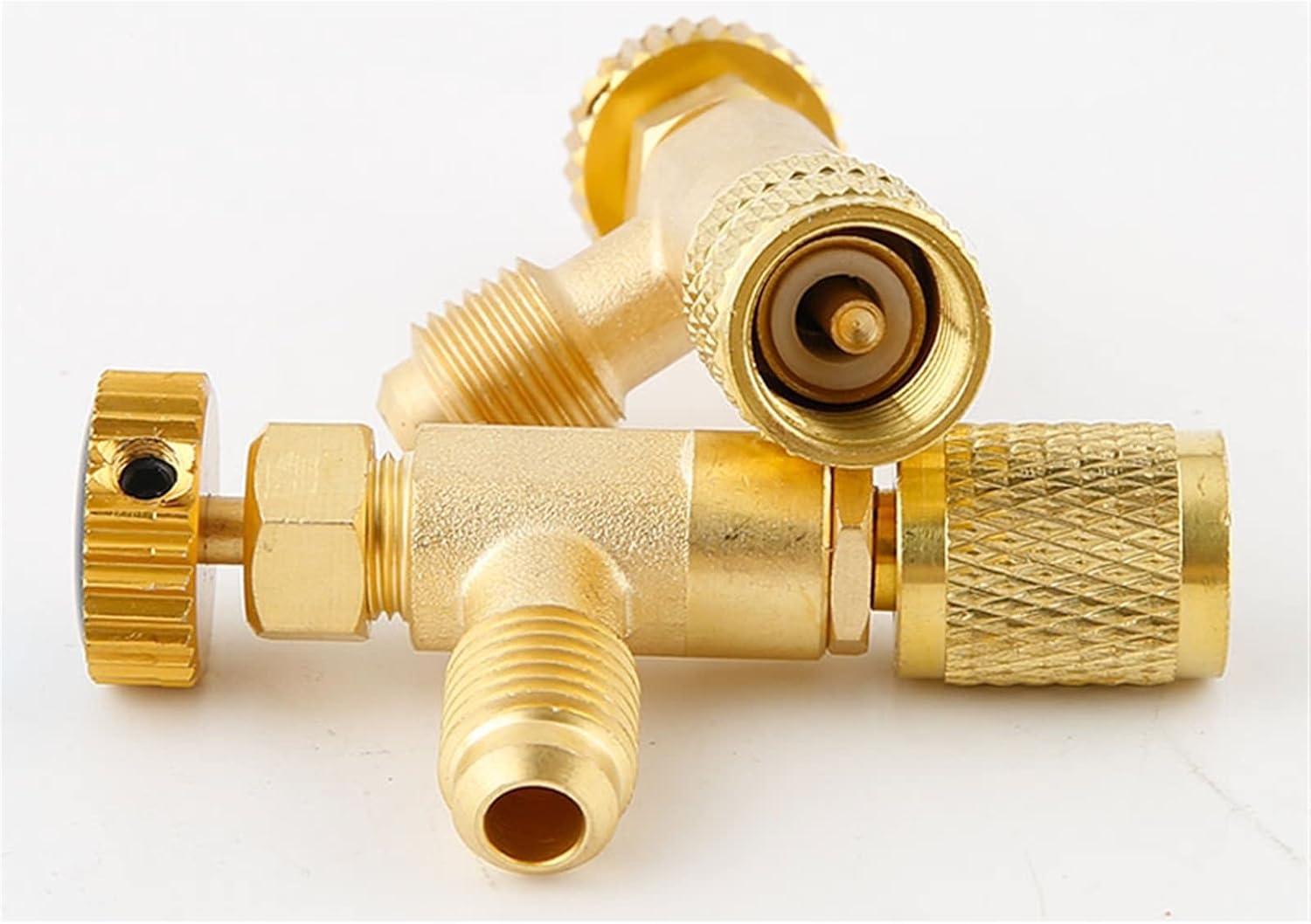 R410a R22 Refrigeration Tool Air Conditioning Valve Adapter Fitting 1/4 Quot; 5/16 Male/Famale Charging Hose 1Pcs(E Type R22)