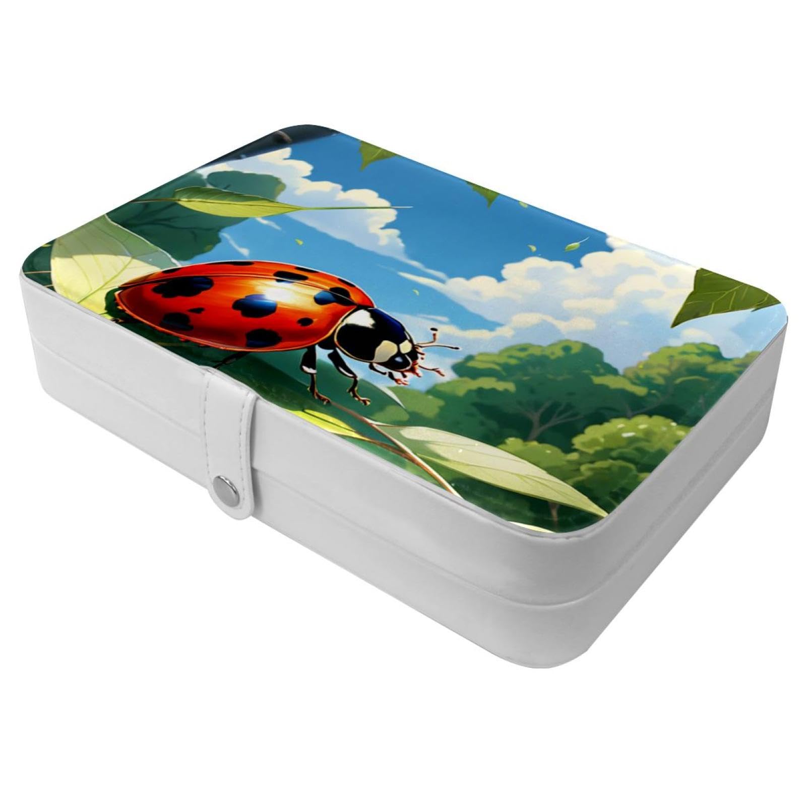 Boîte à bijoux de voyage coccinelle pour les vacances