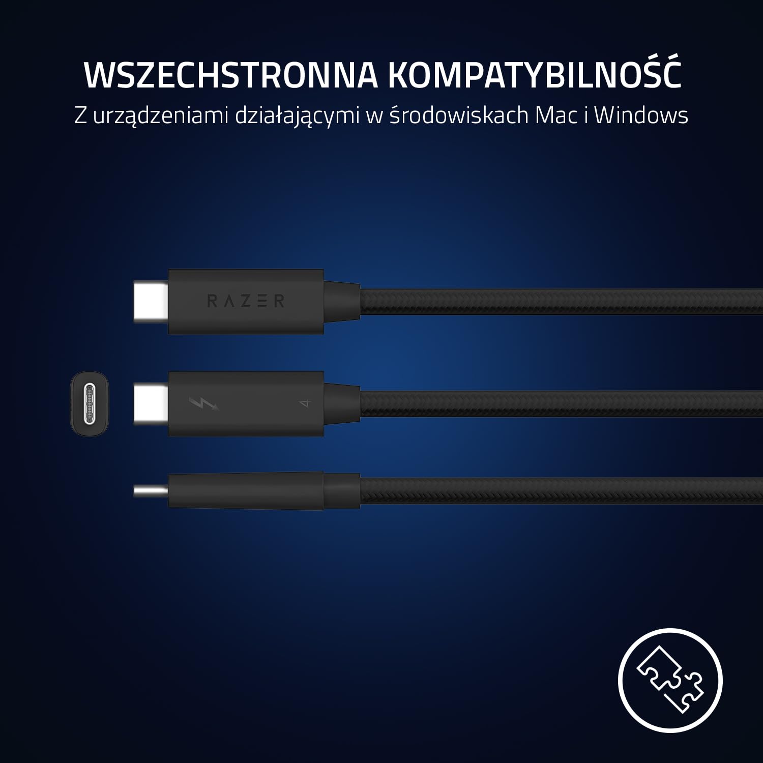Razer Kabel Thunderbolt 4 (2,0 m) 40 Gb/s 8K Czarny