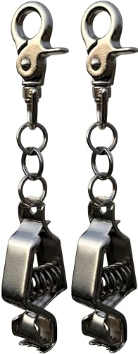 ParaDance All-Metal Glove Clips, 360° Swivel, 2 Pack