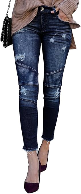 Kancan annalise skinny distressed scissor hem jean Clearance