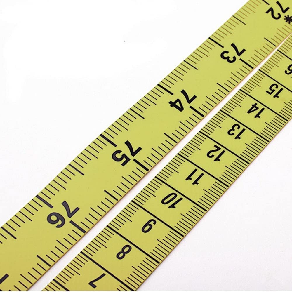 Doppelseitiges Maßband, 1 Stück, 150 cm, Körpermesslineal, Nähen, Schneider, weiches, flaches Nählineal, Meter, Nähmaßband, zufällige Farbe, praktisches Design und langlebig