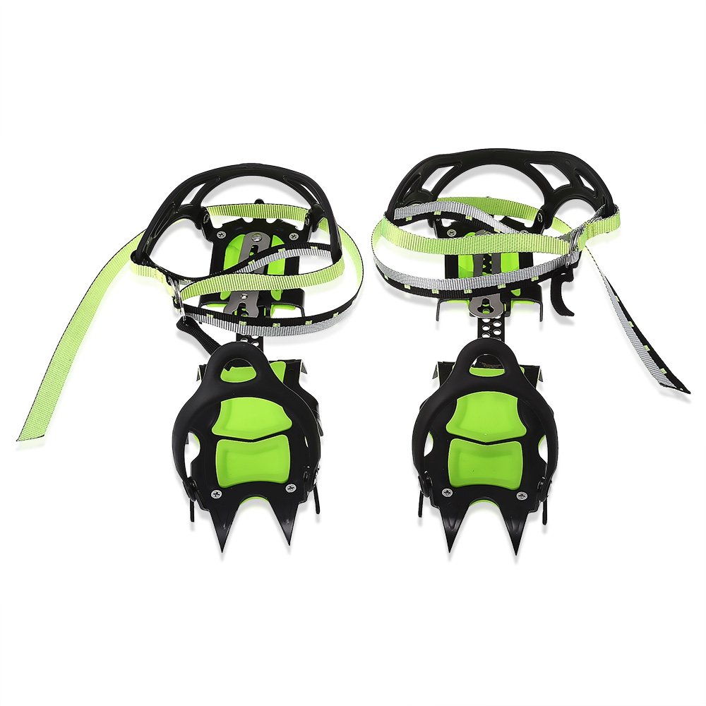 BRS-S1B Professional 14 Crampons à Dents pour Glace en Neige Escalade à Pied antidérapante (Longueur des Dents 0,98 po)