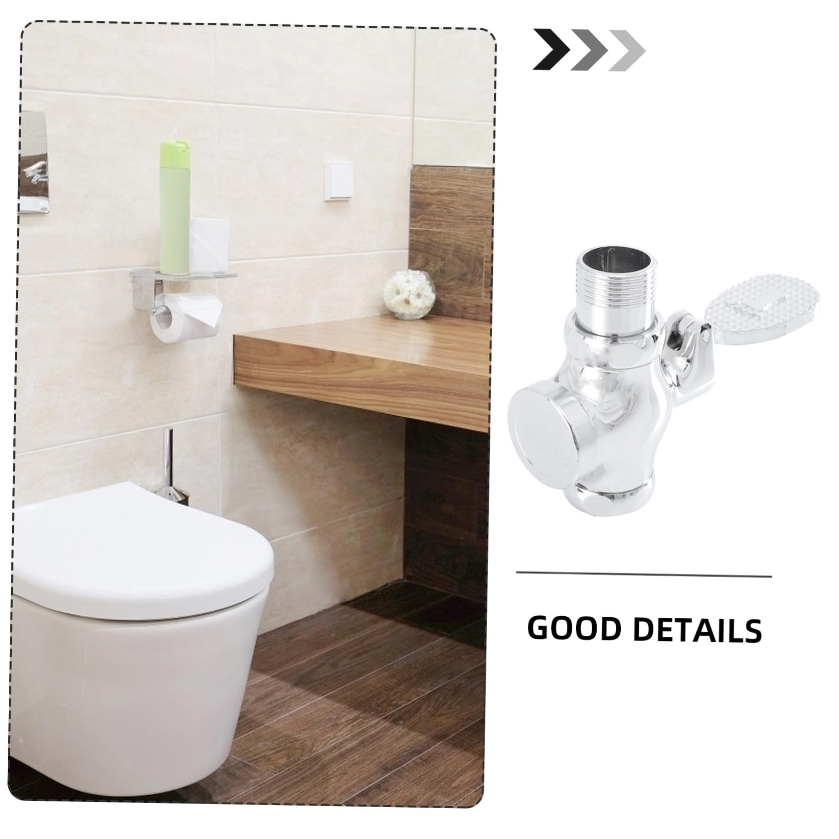 DOITOOL Válvula De Descarga Para Inodoro Válvulas De Pedal Hechas De Material Fecal Para Baño Para Sanitario