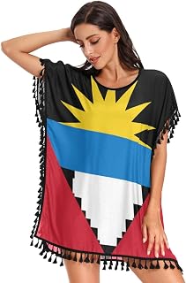 Antigua and Barbuda Flag Swimsuit Bikini Beach Swimwear Cover up