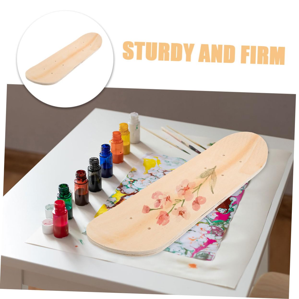 2stücke Holz-Skateboard DIY Graffiti Board Skateboard-zubehör Unvollendetes Skateboard-Deck Für Wand Blank Graffiti Skateboard Leeres Skateboarddeck Leeres Skateboard-Deck