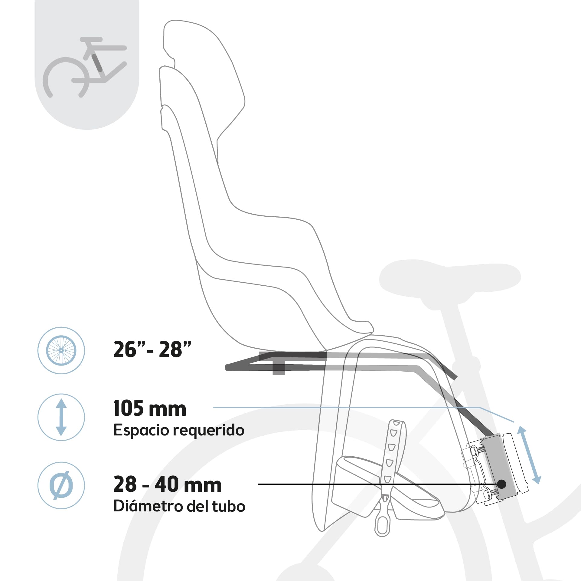 Bobike Baby Seat Go Frames - Silla Trasera Unisex-Baby