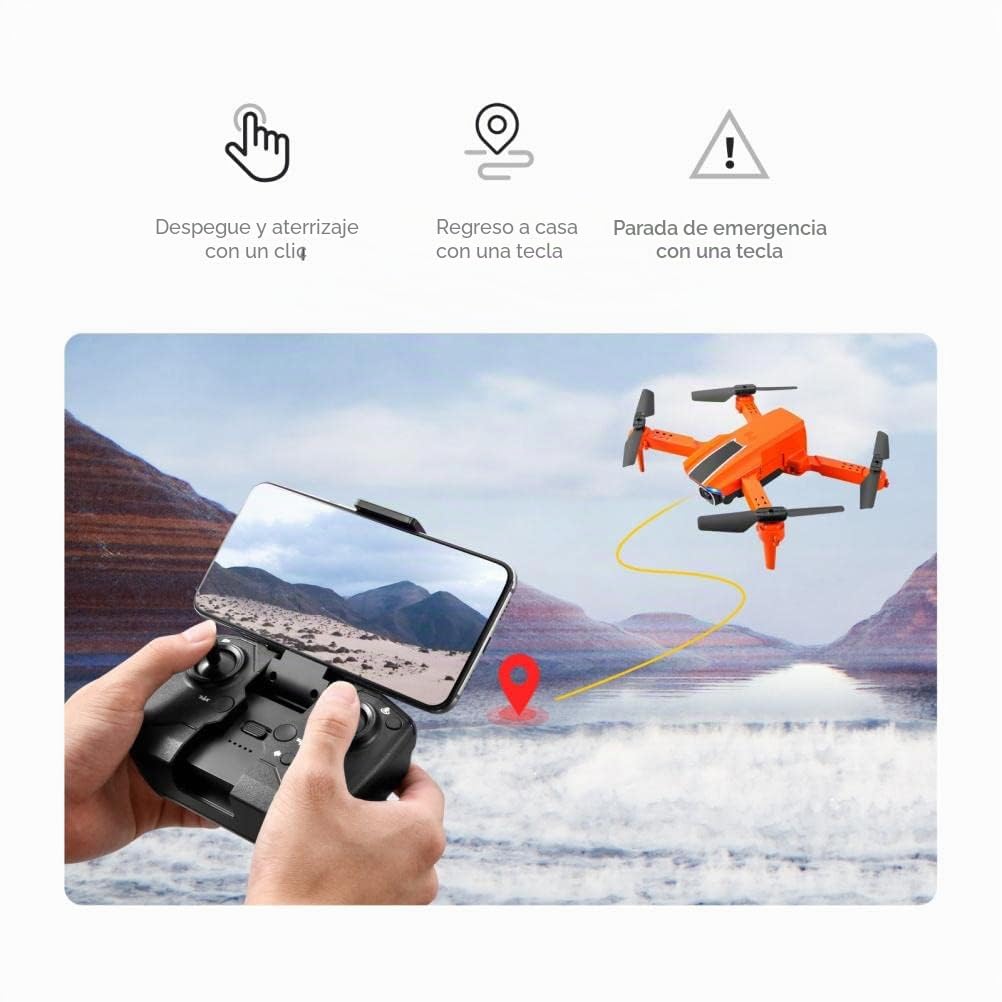 Drone con cámara Dual 4K HD, S65 RC Quadcopter Plegable para Principiantes Adultos, Retorno Inteligente GPS, 2.4GHz FPV en Vivo, Tiempo de Vuelo Largo