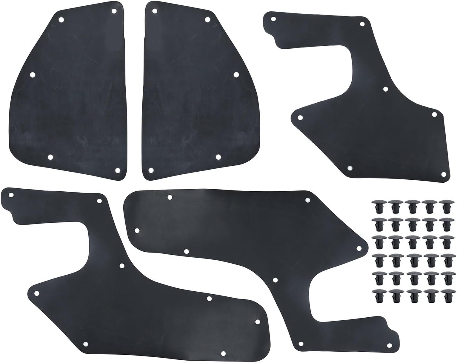 XUKEY Splash Guards Fender Liner for Toyota 4Runner/Hilux Surf SW4 N180, EVA Rubber, Front Left and Right, 5-Piece Set with 30 Clips