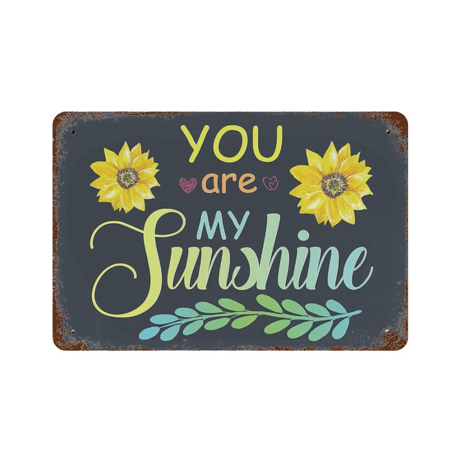 AOOEDM You Are My Sunshine Metal Sign for Home Coffee Garage Wall Decor Vintage Poster Bar Signs for Home Bar Retro Metal Tin Sign