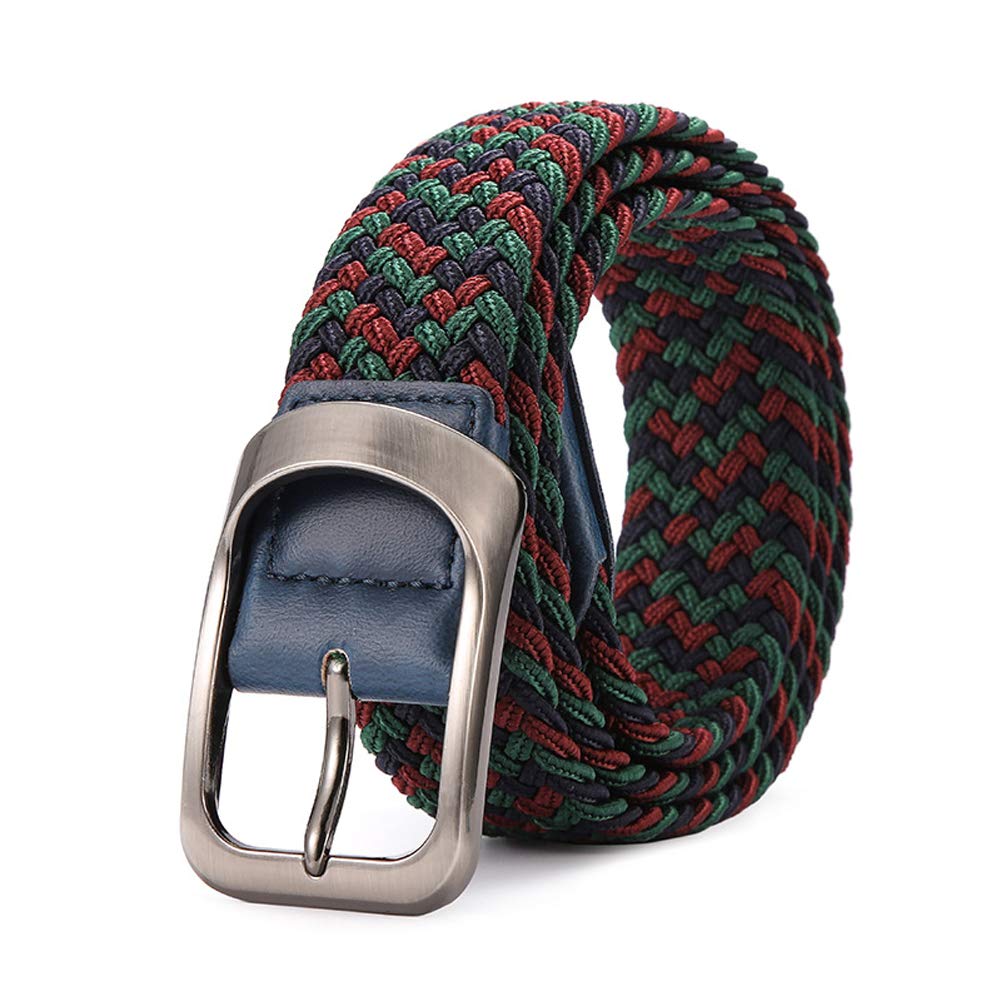 Rojeam Unisex Elastic Woven Belt Stretch Braided Belt Men Women
