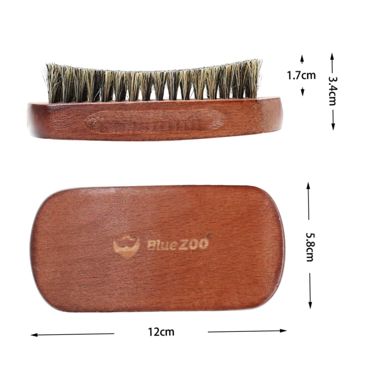 Didiseaon Curved Beard Brush Beech Handle Men's Beard Comb Beard Detangler Beard Filler