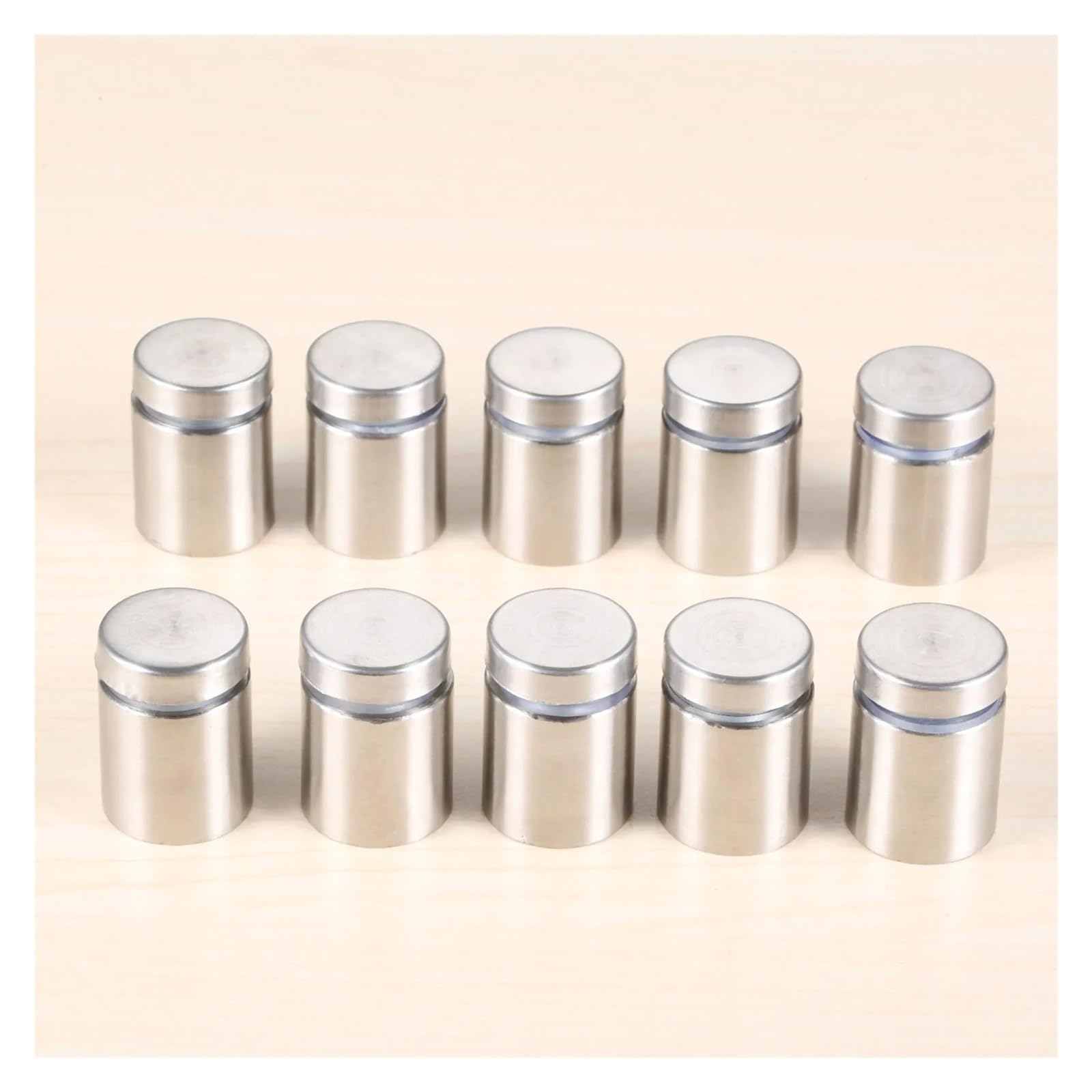 Fijaciones para separadores， 20 piezas de fijaciones de separación, tornillos de acero inoxidable for carteles publicitarios, soportes for pernos, clavos publicitarios, tornillos de montaje de 19 x 25