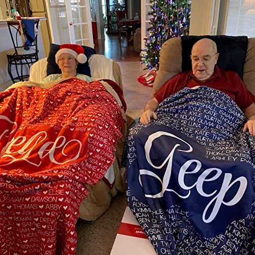 Best Family Gifts Personalized Blanket for Dad, Customized Dad from Kids, Gift Mom Blanket, Family with Names, Daughter, Grandson, Papa Nana, Mama, King, MPDHG1754-MBBlack