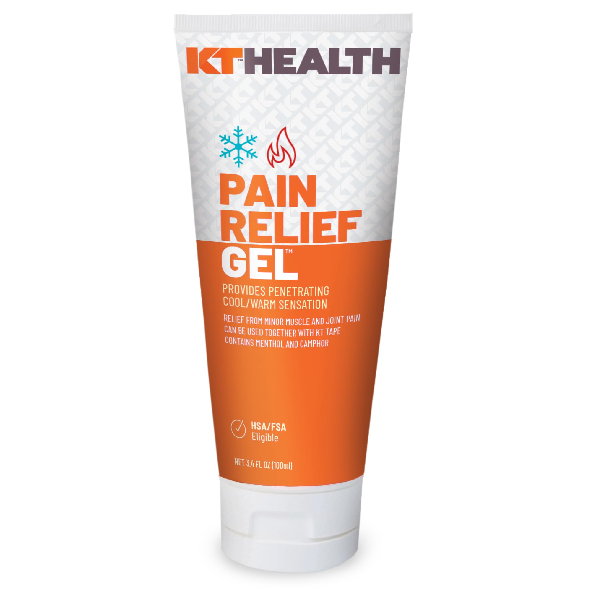 KT Health, Pain Relief Gel, Time-Released Topical Relief from Back, Neck, Hands, Feet, 3.4 oz Tube