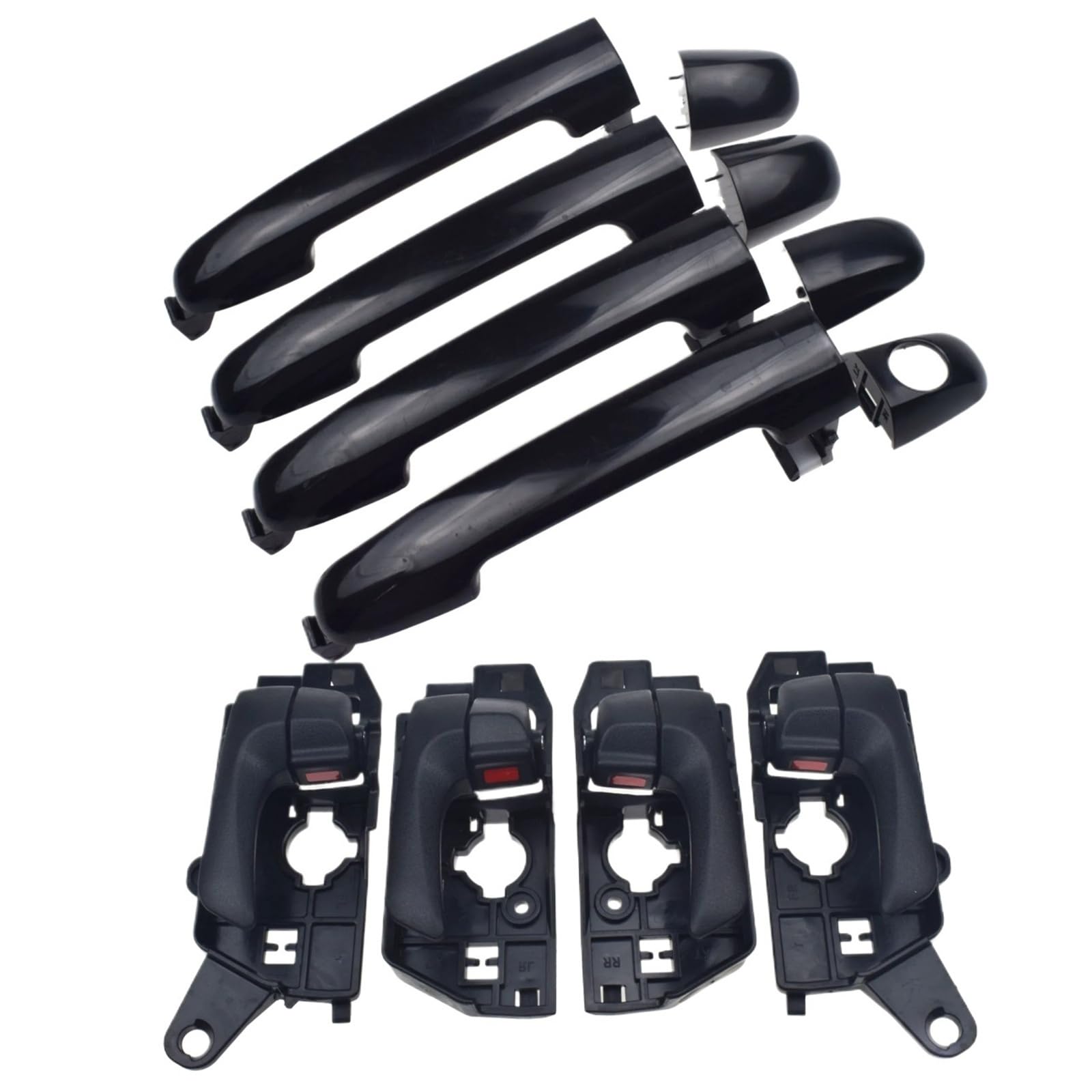 OHKYLSD Door Handle Exterior Interior Door Handle 82651-3K000 82610-3K020 82610-3K530 for Hyundai for Sonata 2006-2010 2.4L 3.3L Replacement Handles(Black Kit 2009-2010)