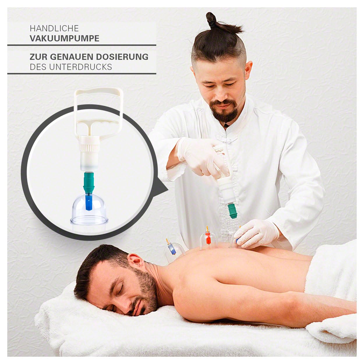 Sport-Tec Schröpfglas-Set mit Vakuumpumpe, 27-TLG.