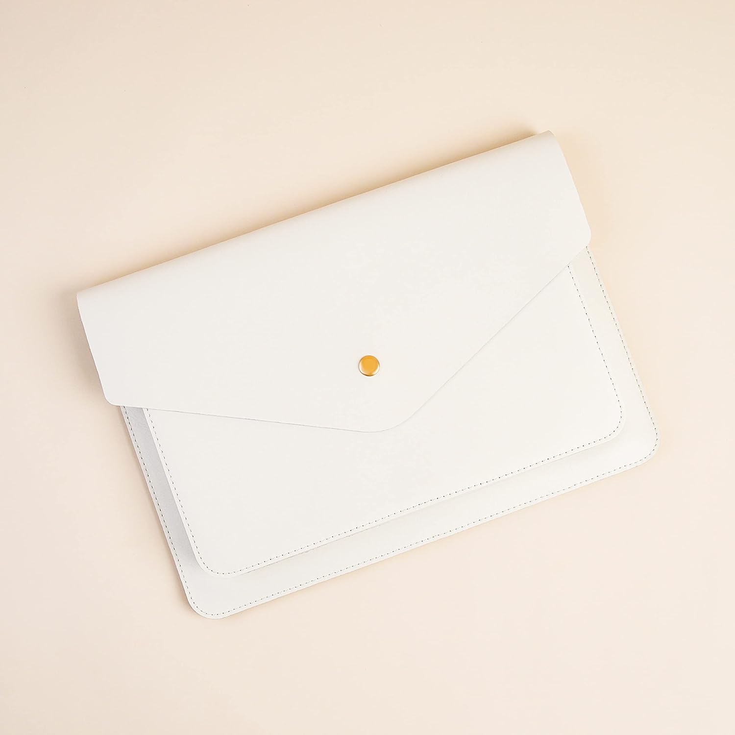 Leather Laptop Sleeve 13 Inch Compatible for 2024 13inch MacBook Air A3113 M3,13 MacBook Pro M2, Surface Pro 3 4 5 6 7, Dell XPS 13 Color White - Image 3