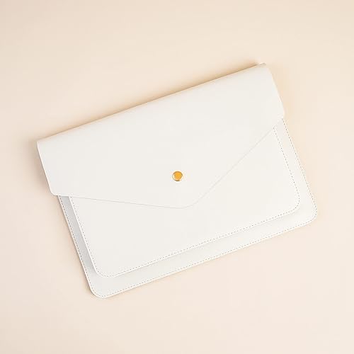 Miniatura 9 de Funda de cuero para laptop de 13 pulgadas, compatible con MacBook Air de 13 pulgadas, MacBook Pro 13, Dell XPS 13, color gris y verde