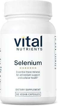 Vital Nutrients Selenium, 90 Vegetarian Capsules | Antioxidant Support, 200mcg, Immune System Wellness, Thyroid, Heart, and Reproductive Health*