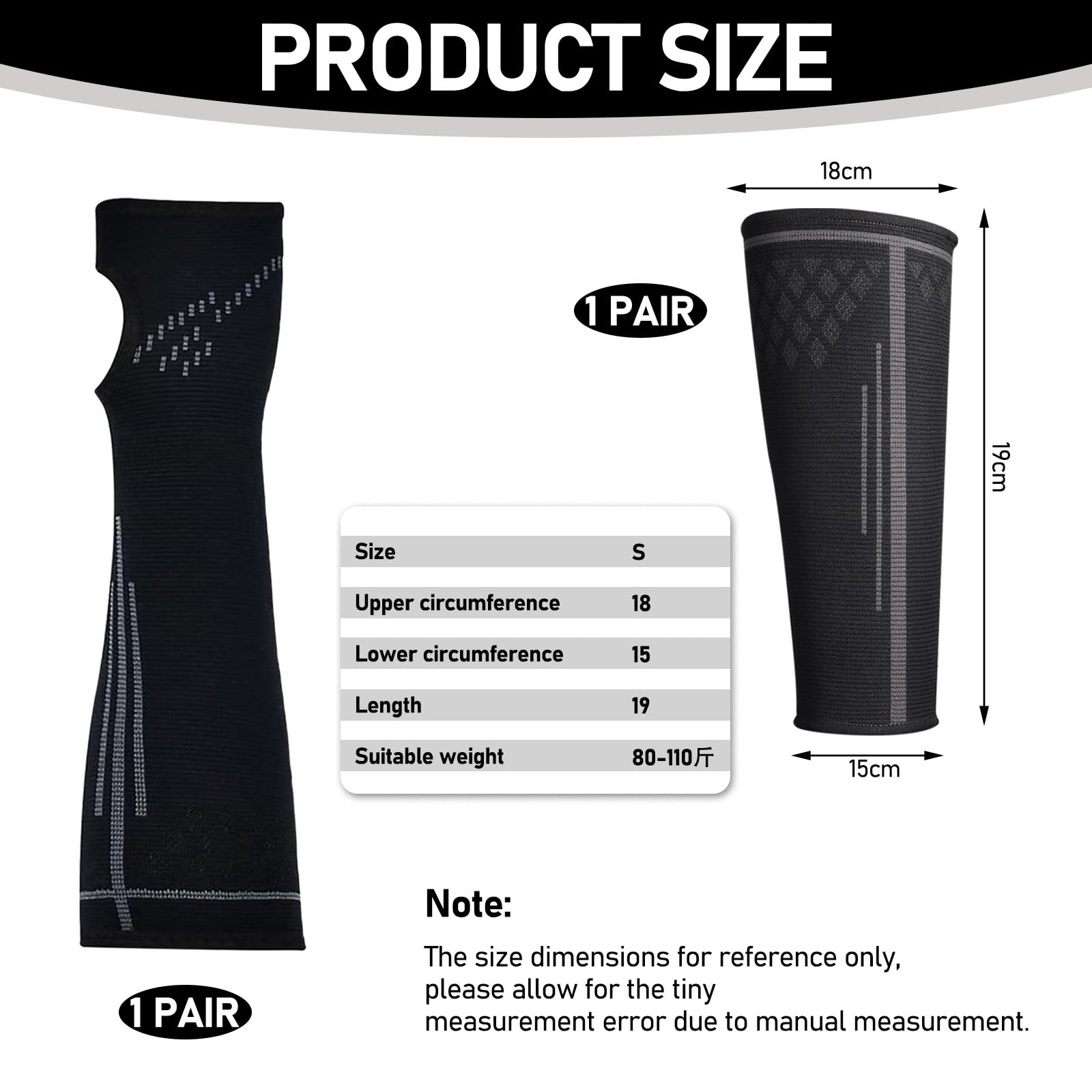 2 Paar Volleyball Arm Sleeves Sport Unterarm Ärmel Volleyball Armschoner Top-Volleyball-Armstulpen – Bequeme Und Atmungsaktive Armschutzausrüstung 2 Stile(Größe S)