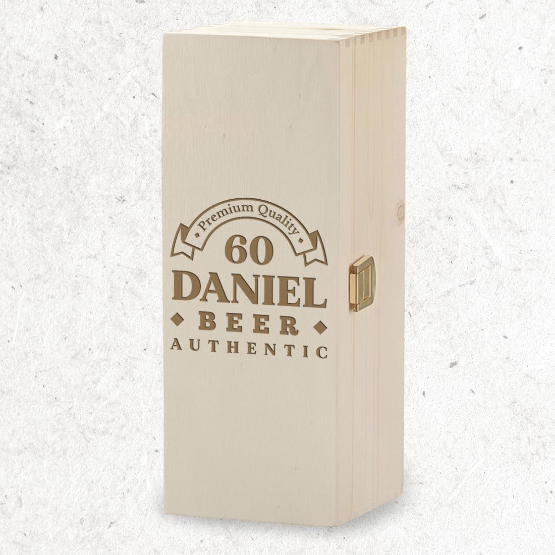 Coffret cadeau 2 pièces : 1 chope à bière de 0,5 l et 1 boîte en bois avec gravure pour homme – Cadeau d'anniversaire – Cadeau de fête des pères – Verre à bière avec trait de remplissage – Pour tous