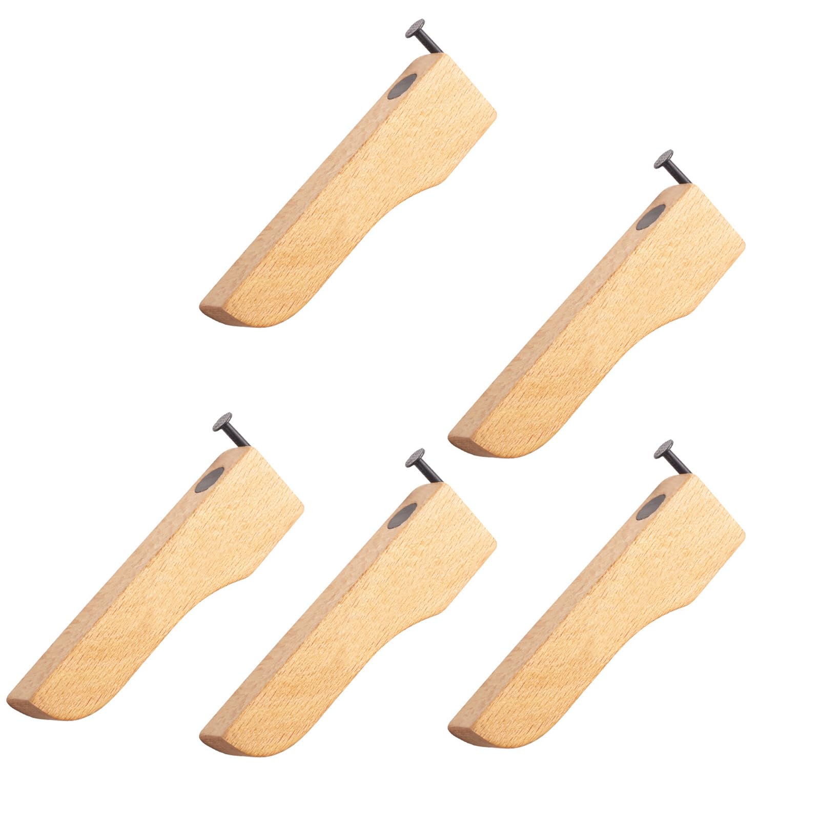 MALSSE 5pcs Innovative Drink Sparkling Wine Opener Wood Nails Bottle Caps Opener Lid Remover with Ergonomic Handle Ergonomic Handle