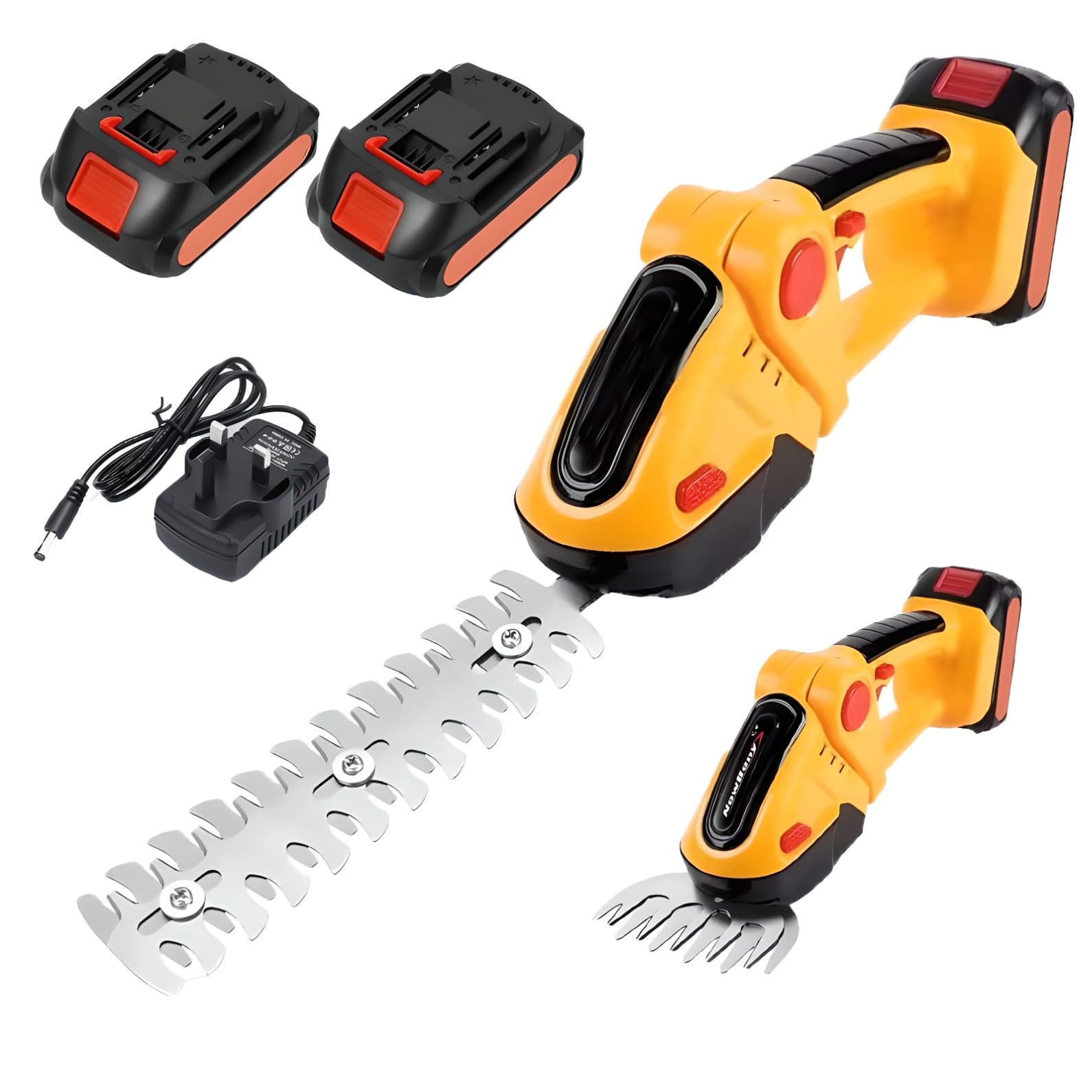 Taille-haie électrique sans fil 2 en 1 avec batterie amovible pour entretien jardin