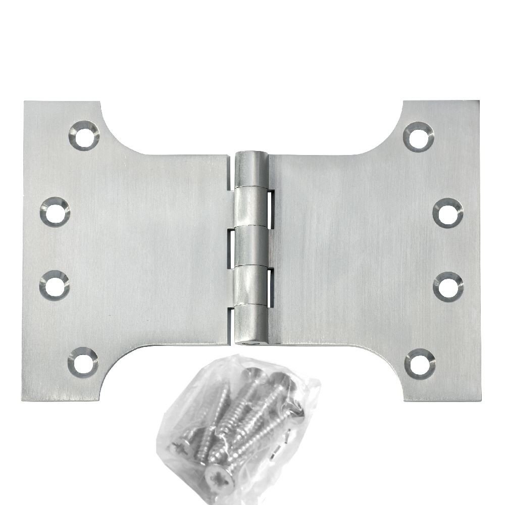 Dzina Satin Chrome Parliament Hinge 150Mm X 100Mm X 100Mm X (6 X 4 X 4 Inch) Pack Qty 1 Pair